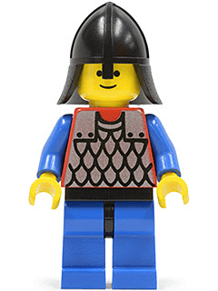 Scale Mail - Red with Blue Arms, Blue Legs with Black Hips, Black Neck-Protector