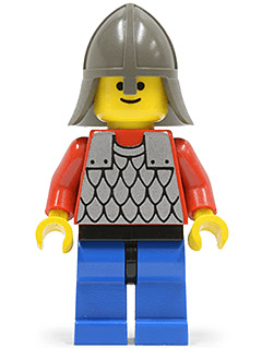Scale Mail - Red with Red Arms, Blue Legs with Black Hips, Dark Gray Neck-Protector