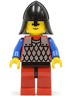 Scale Mail - Red with Blue Arms, Red Legs with Black Hips, Black Neck-Protector