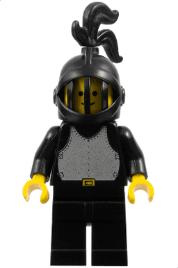 Breastplate - Black, Black Legs, Black Grille Helmet, Black Plume