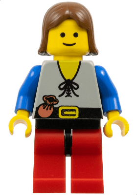 Peasant - Red Legs with Black Hips, Brown Female Hair