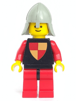 Classic - Knights Tournament Knight Black, Red Legs with Black Hips, Light Gray Neck-Protector