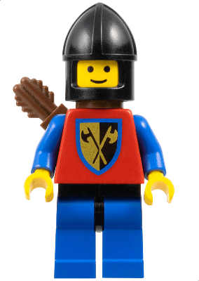 Crusader Axe - Blue Legs with Black Hips, Black Chin-Guard, Quiver