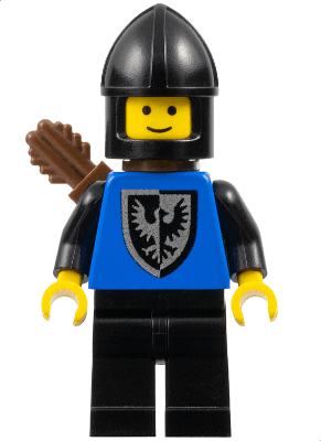 Black Falcon - Black Legs, Black Chin-Guard, Shield Bottom Round, Quiver