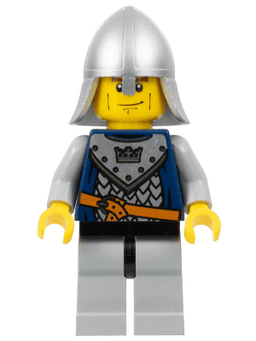 Fantasy Era - Crown Knight Scale Mail with Crown, Helmet with Neck Protector, Vertical Cheek Lines