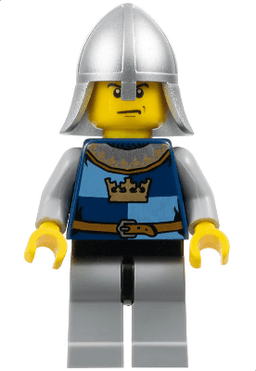 Fantasy Era - Crown Knight Quarters, Helmet with Neck Protector, Scowl