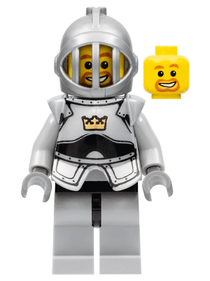 Fantasy Era - Crown Knight Plain with Breastplate, Grille Helmet, Beard Around Mouth