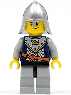 Fantasy Era - Crown Knight Scale Mail with Crown, Helmet with Neck Protector, Crooked Smile