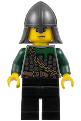 Kingdoms - Dragon Knight Scale Mail with Chain and Belt, Helmet with Neck Protector, Scowl