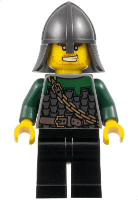 Kingdoms - Dragon Knight Scale Mail with Chain and Belt, Helmet with Neck Protector, Bared Teeth