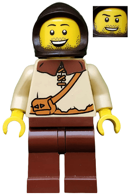 Kingdoms - Peasant, Male with Dark Brown Hood