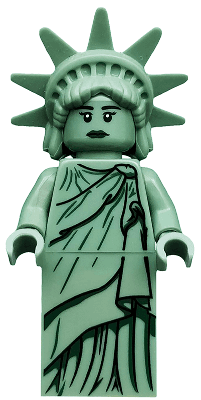 Lady Liberty, Series 6 (Minifigure Only without Stand and Accessories) - Rubber Hair with Tiara