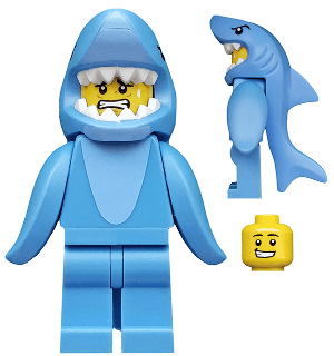 LEGO Shark Suit Guy Series 15 (Minifigure Only without Stand and Accessories) (col240) Collectible Minifigures Minifigure