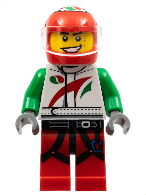 LEGO Race Car Driver White Octan Racing Suit with Octan Logo (col270) Collectible Minifigures Minifigure