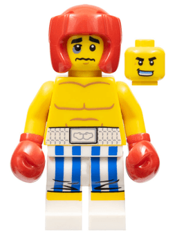 LEGO Boxer Black Eye Blue and White Striped Trunks (col304) minifigure