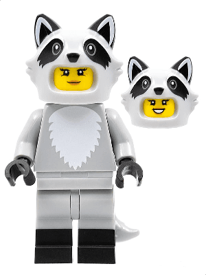 LEGO Raccoon Costume Fan Series 22 (Minifigure Only without Stand and Accessories (col395) Collectible Minifigures Minifigure