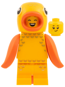 LEGO Goldfish Costume Fan Series 28 (Minifigure Only without Stand and Accessories) (col463) minifigure