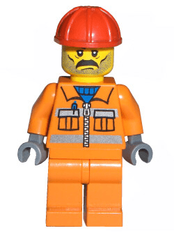 LEGO Construction Worker (cty0010) Town / City Minifigure