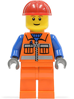 LEGO Construction Worker (cty0014) minifigure