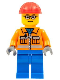 LEGO Construction Worker (cty0110) minifigure