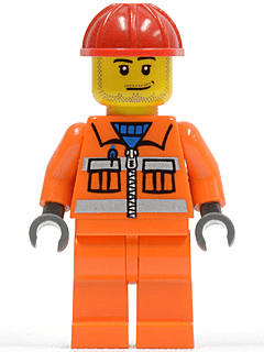 LEGO Construction Worker (cty0113) Town / City Minifigure