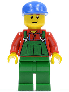 Overalls Farmer Green, Blue Cap