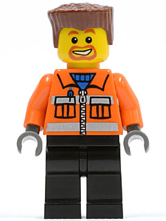 LEGO Construction Worker (cty0154) Town / City Minifigure