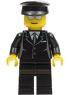 LEGO Suit Black Black Hat Silver Sunglasses (cty0172) minifigure