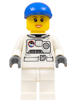 LEGO Spacesuit Blue Short Bill Cap Eyelashes (cty0225) Town / City Minifigure