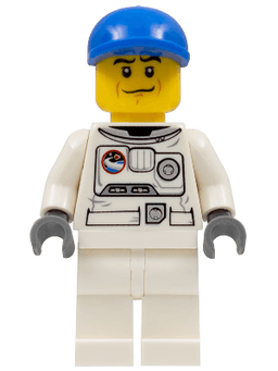 LEGO Spacesuit Blue Short Bill Cap Black Eyebrows (cty0226) minifigure