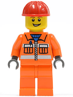 LEGO Construction Worker (cty0368) Town / City Minifigure