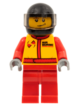 LEGO Monster Truck Driver Racing Suit with Airborne Spoilers Logo Crooked Smile (cty0385) minifigure