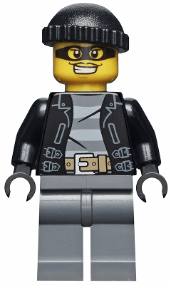 Police - City Bandit Male, Black Knit Cap, Mask