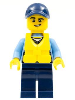 Police - City Officer, Life Jacket, Crooked Smile