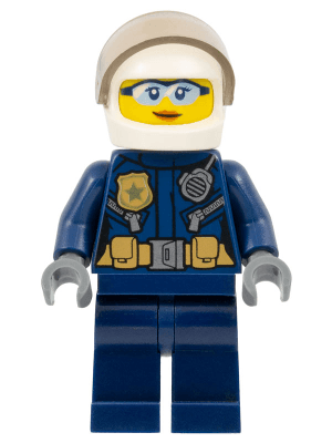 Police - City Helicopter Pilot Female, Light Blue Glasses