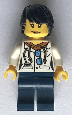 LEGO City Jungle Scientist Female (cty0814) Town / City Minifigure