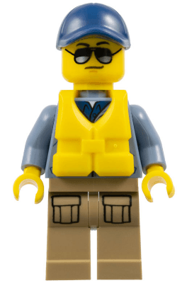 Mountain Police - Officer Male, Speed Boat with Life Jacket Center Buckle