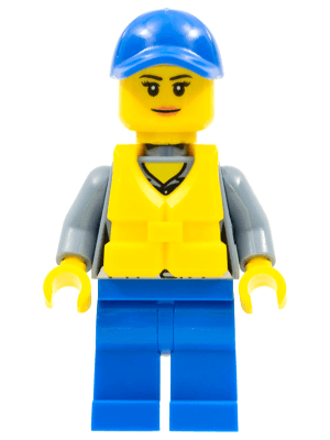 Coast Guard City - Female Crew Member, Blue Cap with Life Jacket