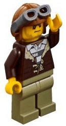 Mountain Police - Crook Male with Lined Jacket over Prisoner Shirt, Aviator Cap with Goggles