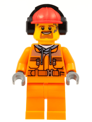 LEGO Construction Worker (cty0935) Town / City Minifigure