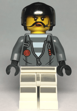 Sky Police - Jail Prisoner Jacket over Prison Stripes, Female, Black Helmet