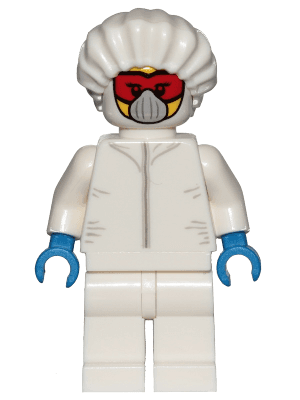 Drone Engineer - White Safety Jumpsuit, Red Goggles and White Mask