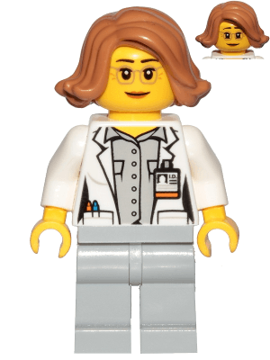 Scientist, Botanist - Female, Glasses and Medium Nougat Hair Short Swept Sideways