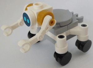 LEGO City Space Robot Round Tiles as Wheels Medium Azure Eyes (cty1056) Town / City Minifigure