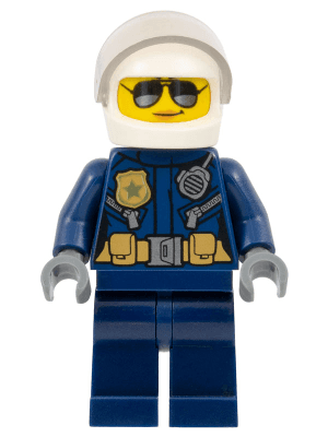 Police - City Motorcyclist Female, Silver Sunglasses, Trans-Clear Visor