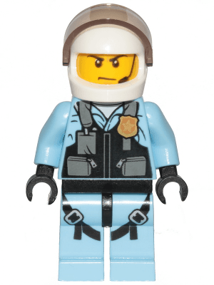 Police - Helicopter Pilot, Bright Light Blue Jumpsuit