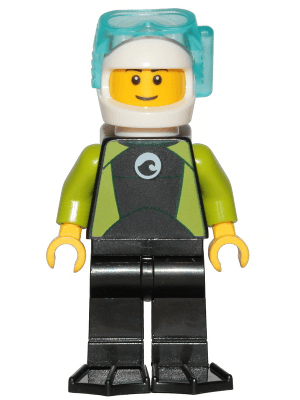 LEGO Diver (cty1191) Town / City Minifigure