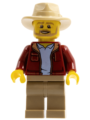 LEGO Man Beard (Larry Jones Adventurer) (cty1313) Town / City Minifigure