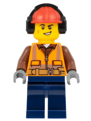 LEGO Construction Worker (cty1317) Town / City Minifigure
