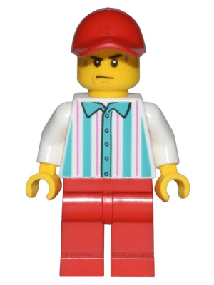 Hot Dog Vendor - Red Legs and Cap, Sweat Drops